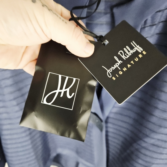 JOSEPH RIBKOFF | sheer stripe three-quarter sleeve asymmetrical jacket - Picture 5 of 10